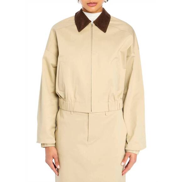 NEW SER.O.YA marielle corduroy collar jacket in sand